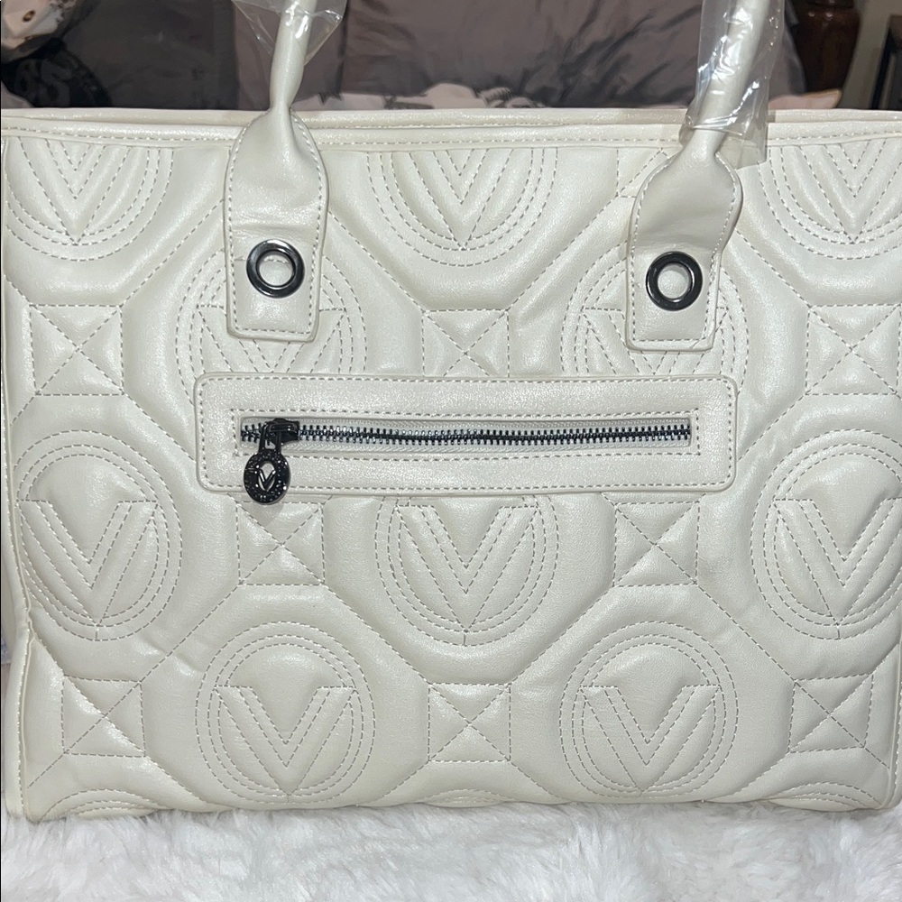 Valentino Orlandi Ivory Tote and Wallet Set - Picture 4 of 7